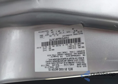 2010 Ford Focus Se from USA, damaged, VIN 1FAHP3FN6AW130792